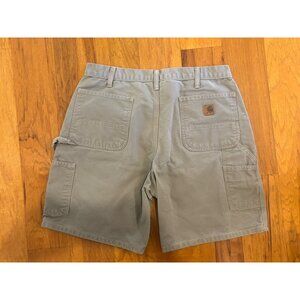 Vintage 2000s Carhartt B25- DES Faded Duck Canvas Carpenter Work Shorts Size 36